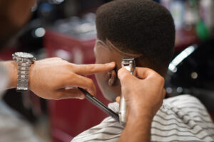 Professional barber giving a high fade haircut in Bensalem at Catch A Fade